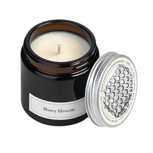 Honey blossom soy wax ARTISAN natural candle -hand poured in small batches
