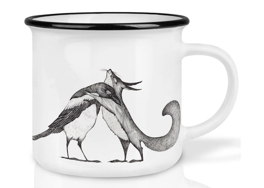 Hochwertige Keramiktasse - Elster und der Fuchs