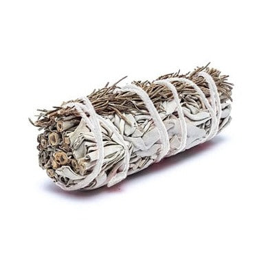 Sahumador de salvia blanca con romero -tamaño S- juego de 2- LIMPIEZA, PROTECCIÓN Y PURIFICACIÓN 