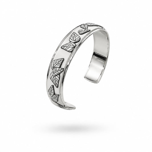 White Botanics |  Leaves | Slim |  Bracelet cuff