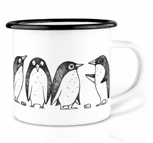 Enamel cup - PENGUINS