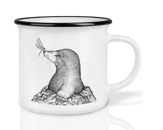 Hochwertige Keramiktasse - Der Maulwurf und die Libelle