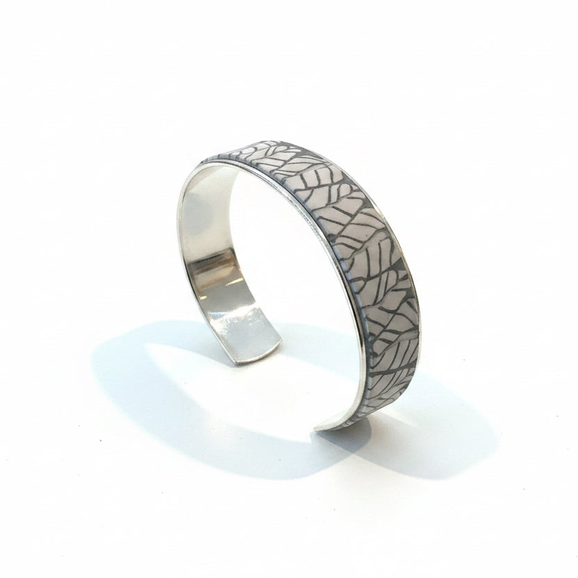 White Botanics |  Leaves | Slim |  Bracelet cuff