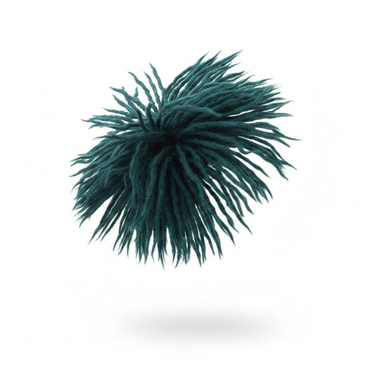 Teal Flower Pin | Anemone Brooch | Handmade Merino Wool