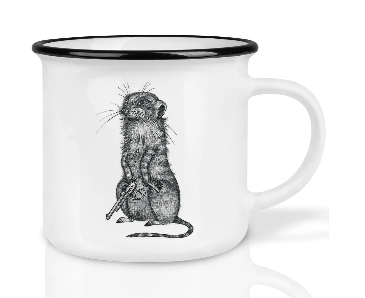 Hochwertige Keramiktasse - Johnny The Pistol - Mere Cat