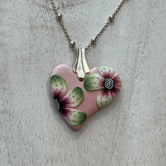 Mini Heart ¨Enchanted Garden¨ - Sterling Silver 925 necklace by Stephanie Fraselle - Artisan Jewellery Design