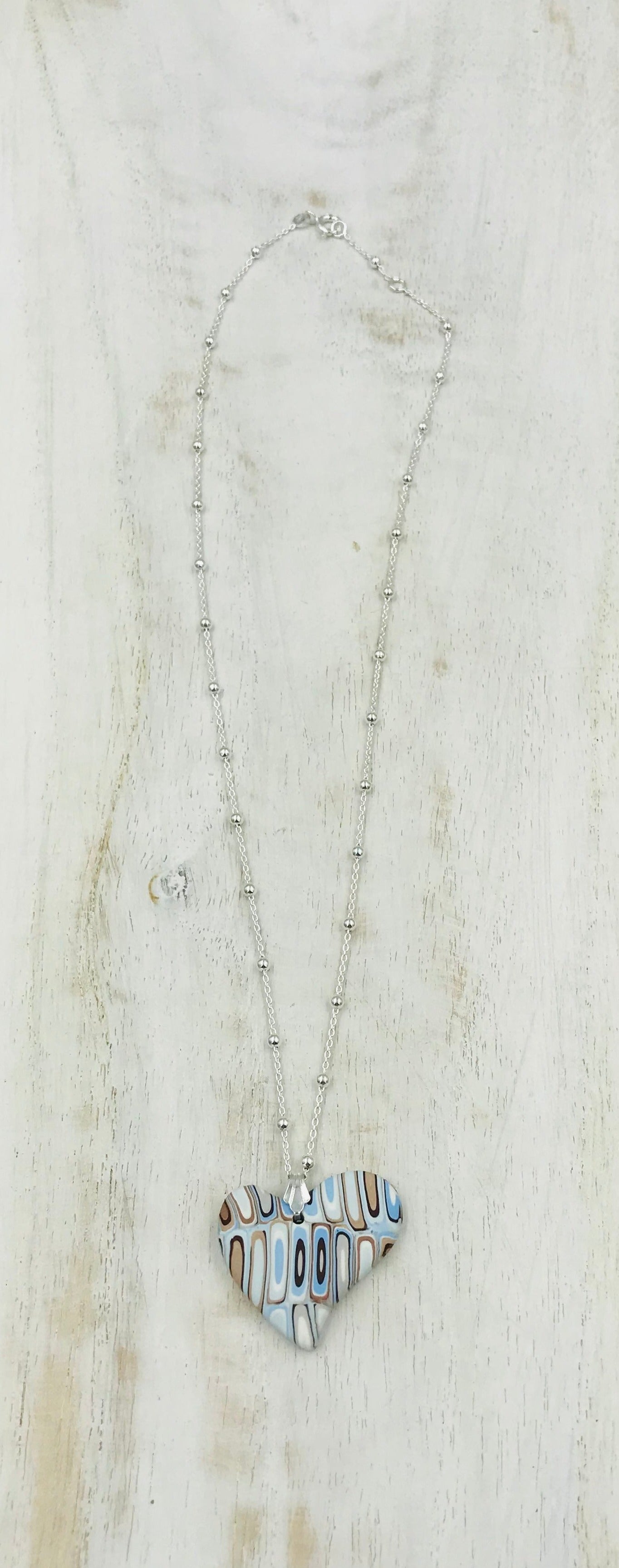 Mini Heart ¨Beaches¨ - Sterling Silver 925 necklace by Stephanie Fraselle - Artisan Jewellery Design