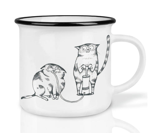 Taza de cerámica de alta calidad - Helium Cats