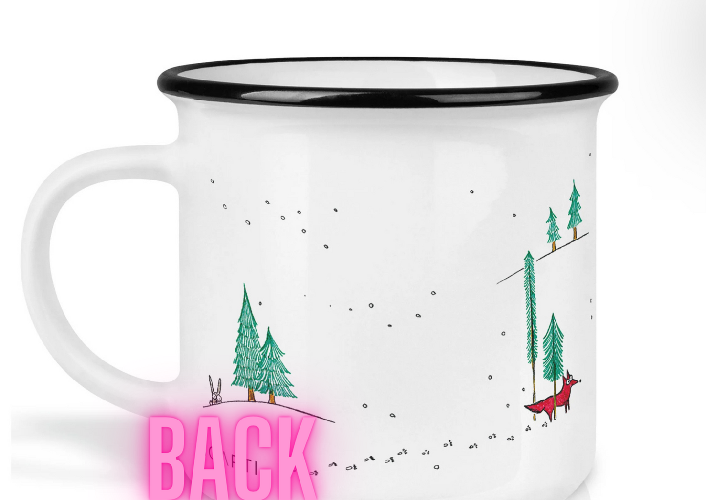 Hochwertige Keramiktasse - Winterszene