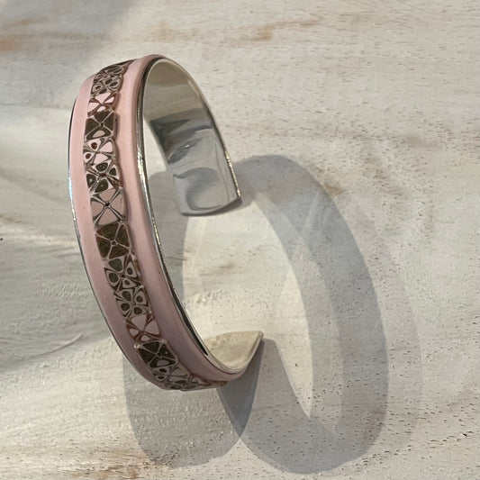 ¨Gilded Rose¨mosaic bracelet cuff by Stephanie Fraselle - Artisan Jewellery Design