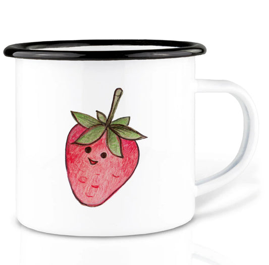 Robust and Light Enamel cup - Strawberry