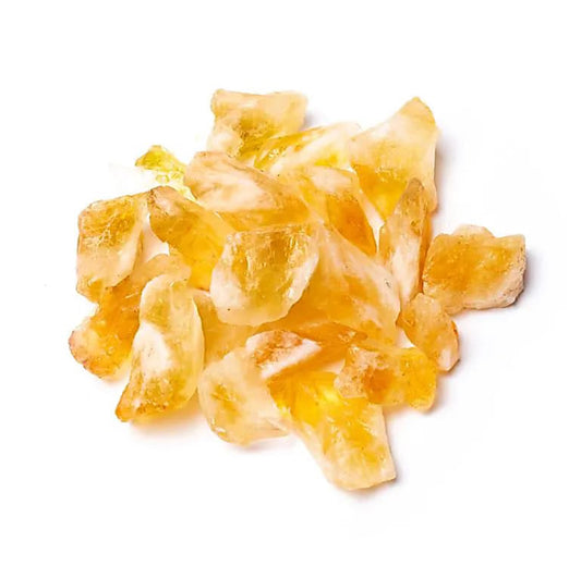 Rough, natural and raw chunks of CITRINE mineral stone .