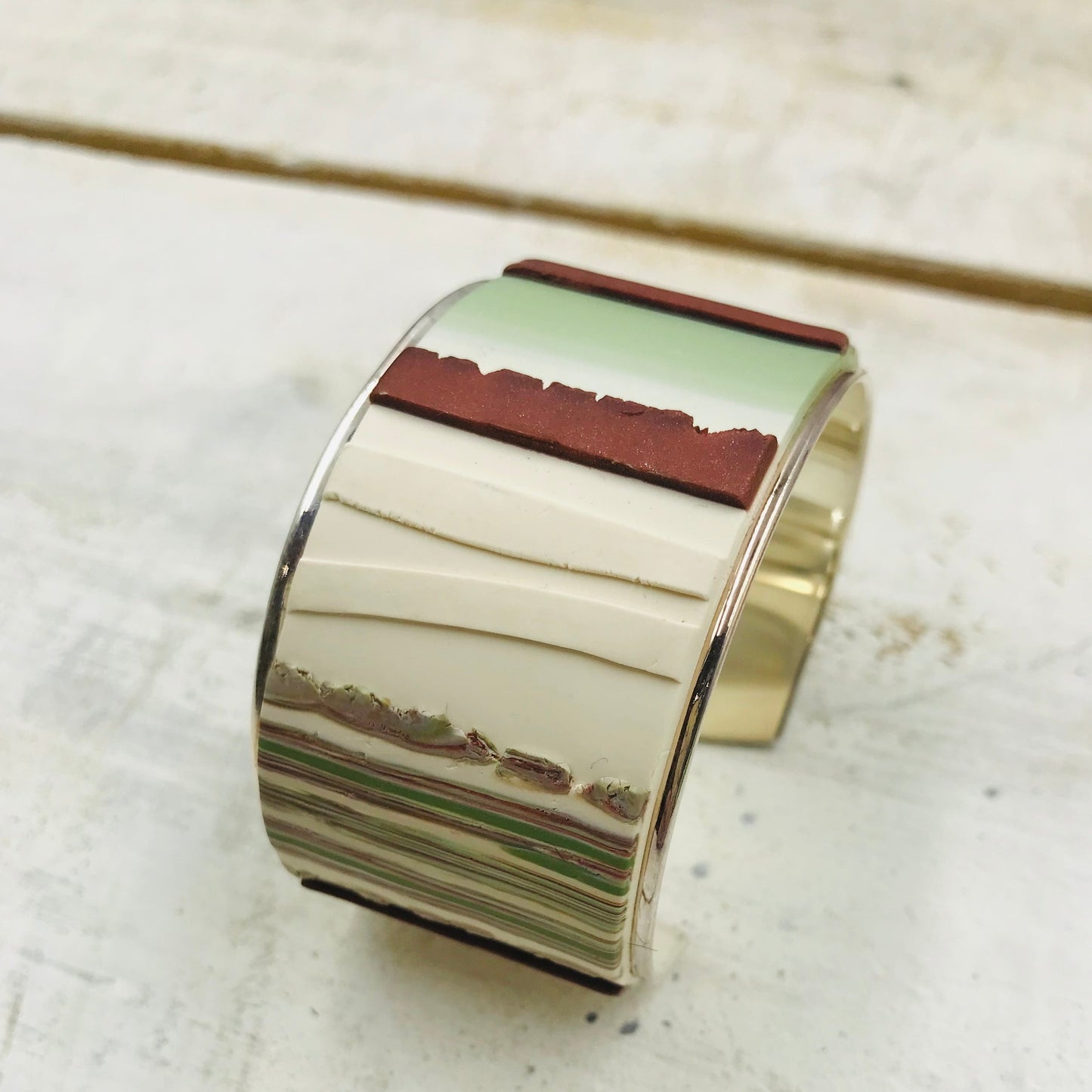 “ Country”   Bracelet cuff by Stephanie Fraselle - Artisan Jewellery Design