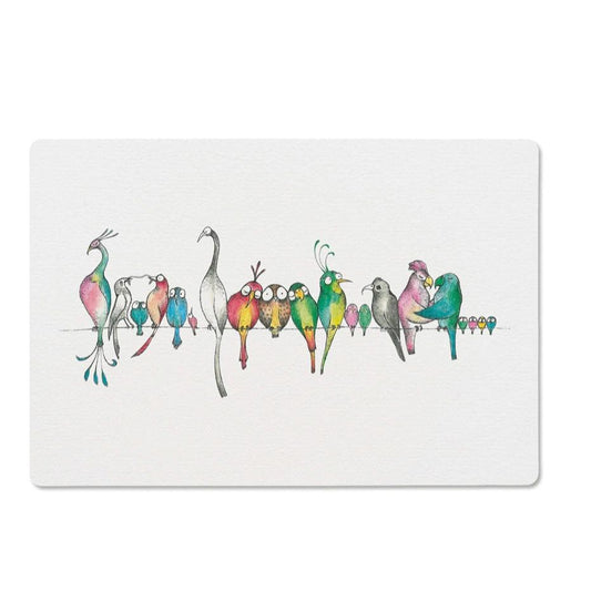 Wooden Breakfast Board- Bird Parade