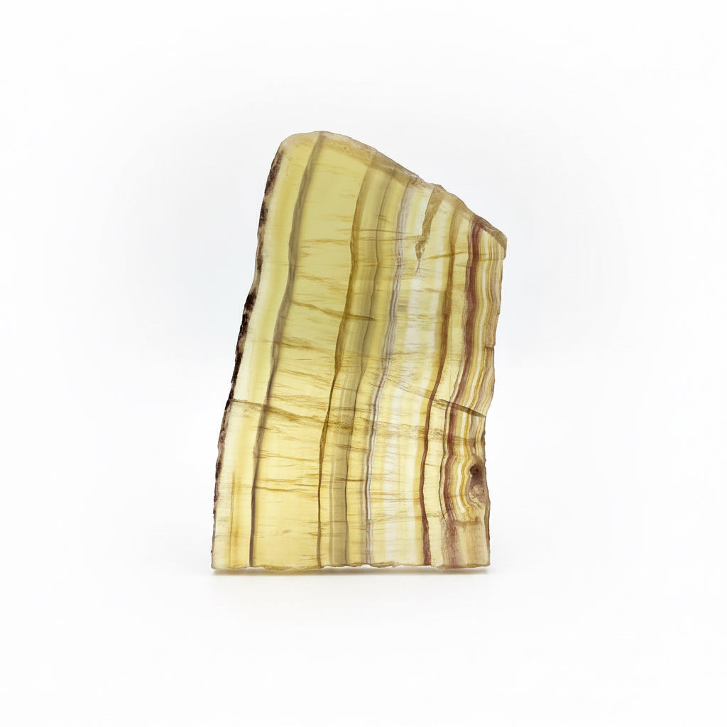 Natural Yellow Fluorite Slice