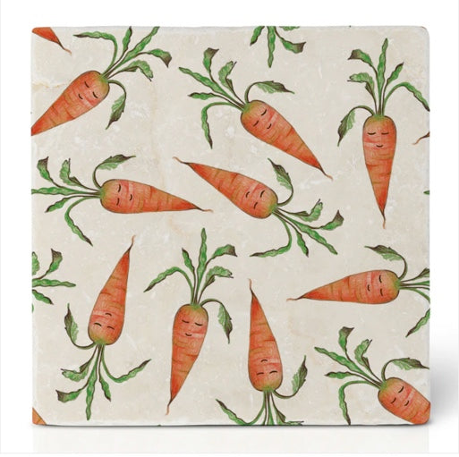 Natural stone art tile  "Carrots"
