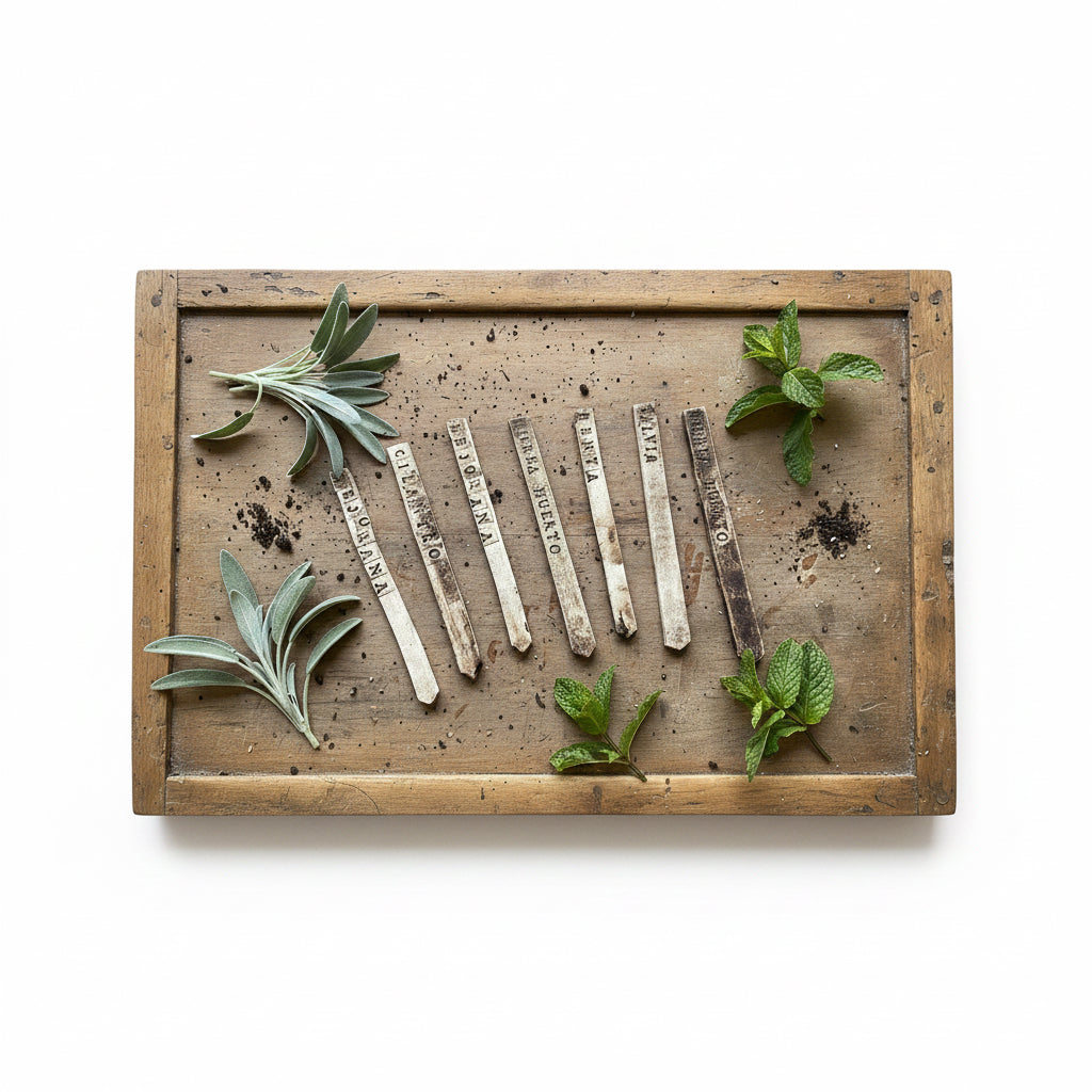Handmade Ceramic Herb Plant Markers – Spanish Collection