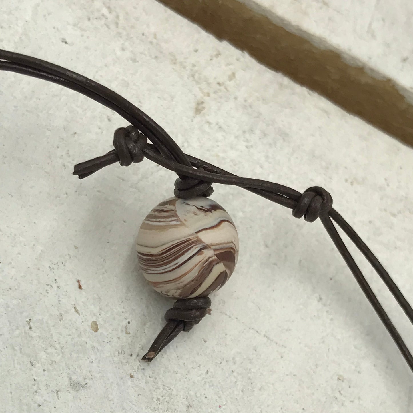 “Cappucino” 5cm Round pendant by Stephanie Fraselle - Artisan Jewellery Design