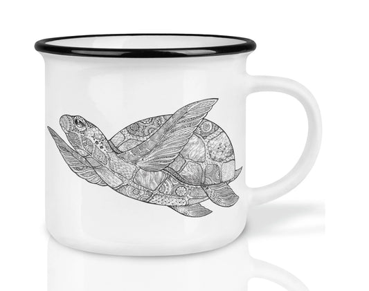 Hochwertige Keramiktasse - Schildkröte