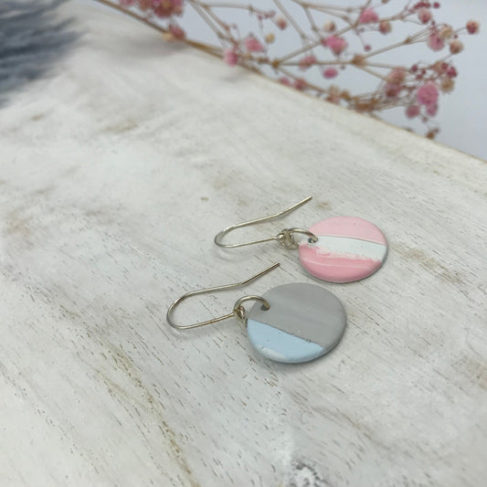 “Pastel Hues”  925 STERLING SILVER  - handmade Earring drops - by Stephanie Fraselle - Artisan Jewellery Design