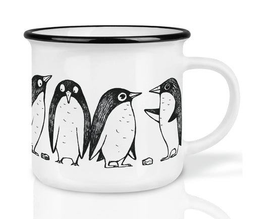 Hochwertige Keramiktasse - Pinguine