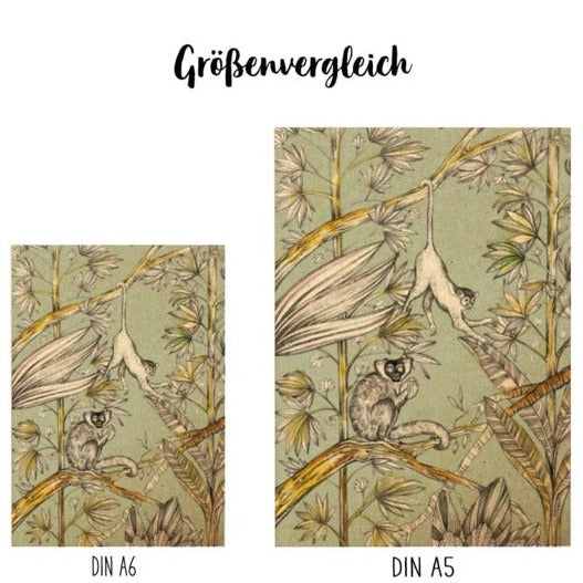 Notizbuch - Affen - RECYCLINGPAPIER 