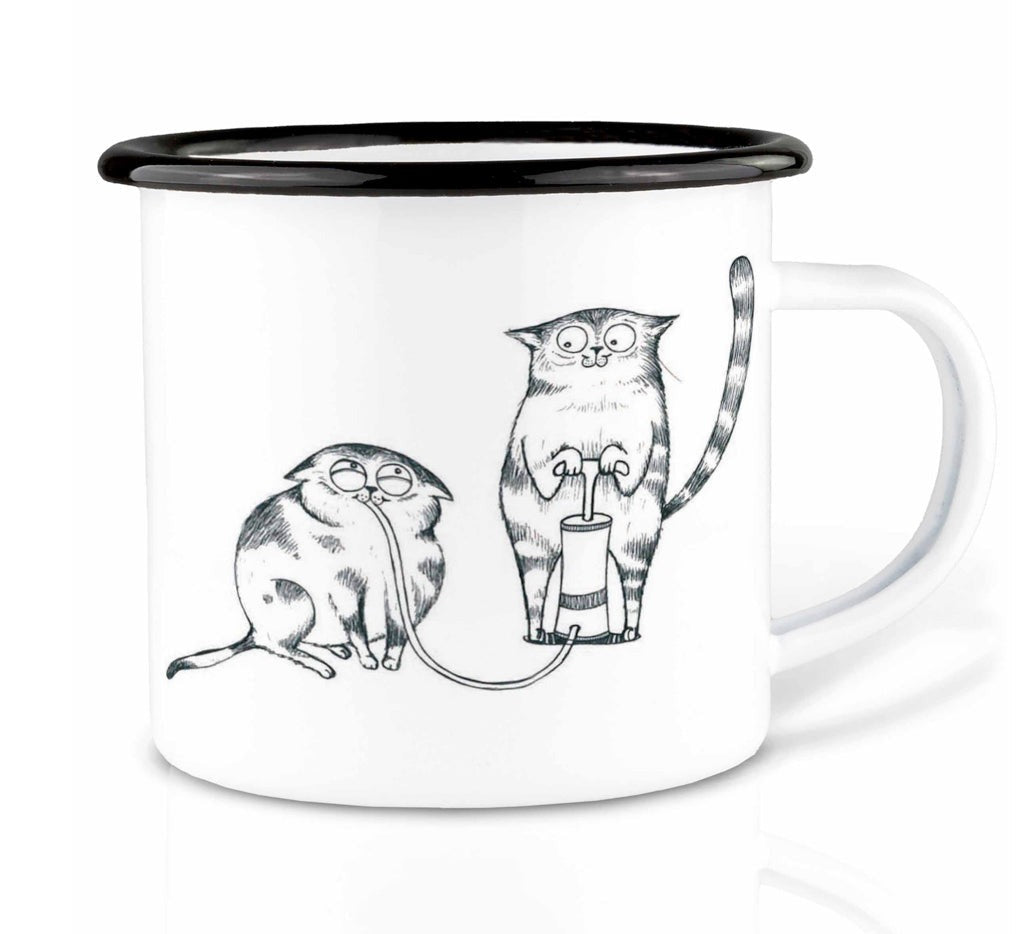 Enamel cup - Helium cats