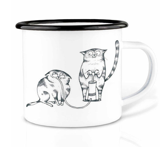 Enamel cup - Helium cats