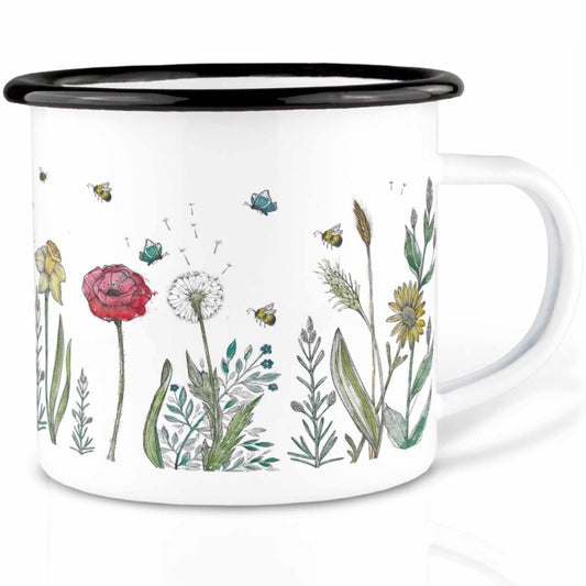 Enamel cup - Flowers