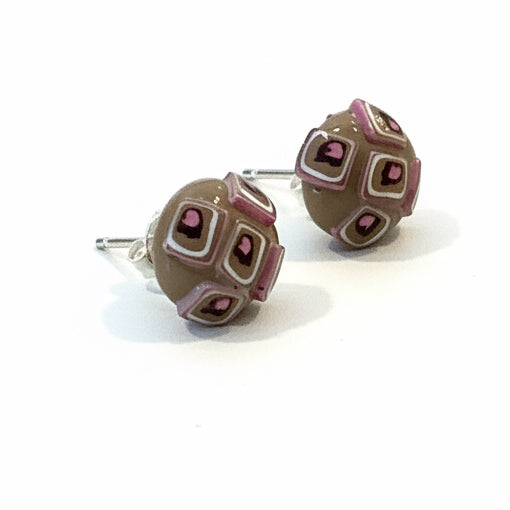 Tiny Tiles | Sterling Silver Stud Earrings 10mm