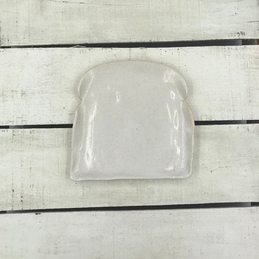 HANDCRAFTED Artisan Pottery Toast plate - NATURAL WHITE