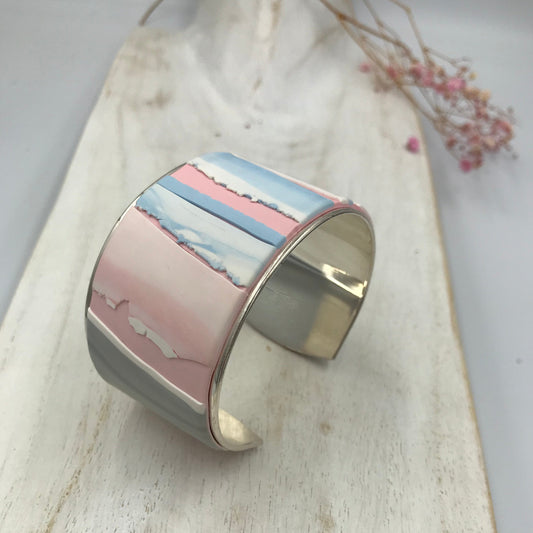 “Pastel Hues”   Bracelet cuff by Stephanie Fraselle - Artisan Jewellery Design