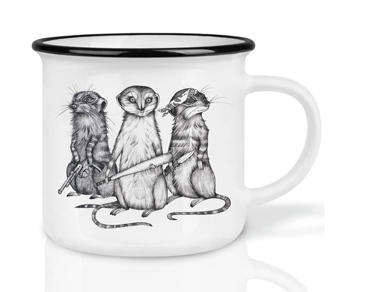 Hochwertige Keramiktasse – Three Mere-Katzen.
