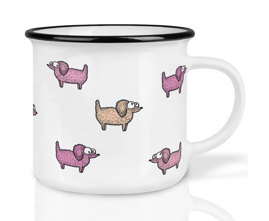 Hochwertige Keramiktasse - Pudel Roodle