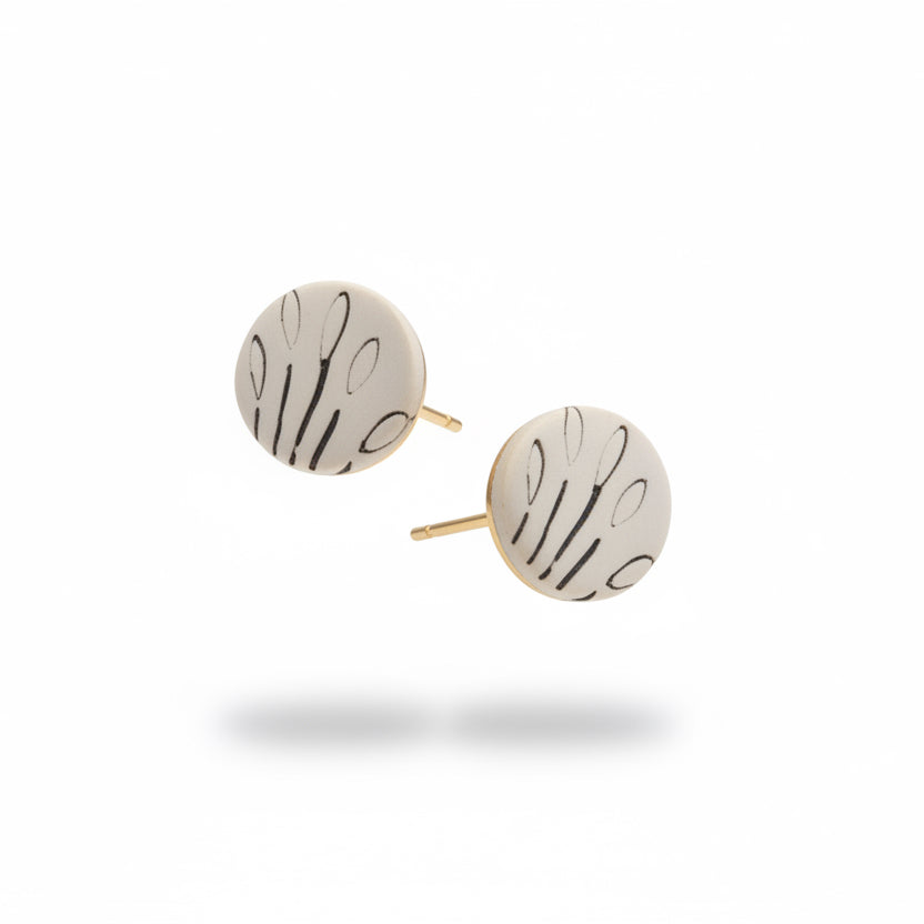 Cappuccino | Floral Stud Earrings