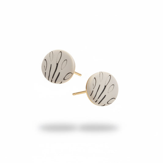 Cappuccino | Floral Stud Earrings