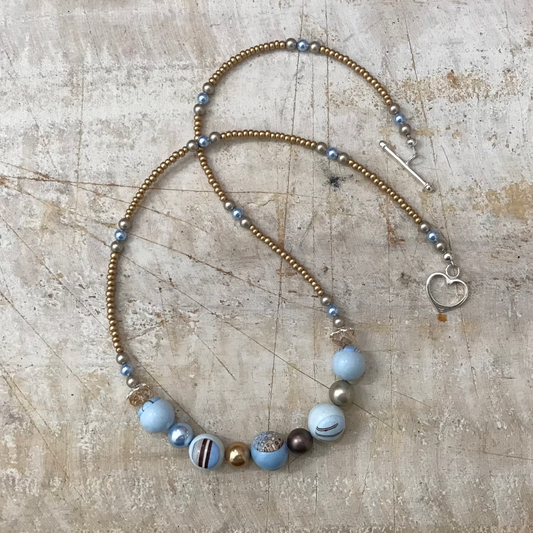 “Beaches”. Princess necklace by Stephanie Fraselle - Artisan Jewellery Design