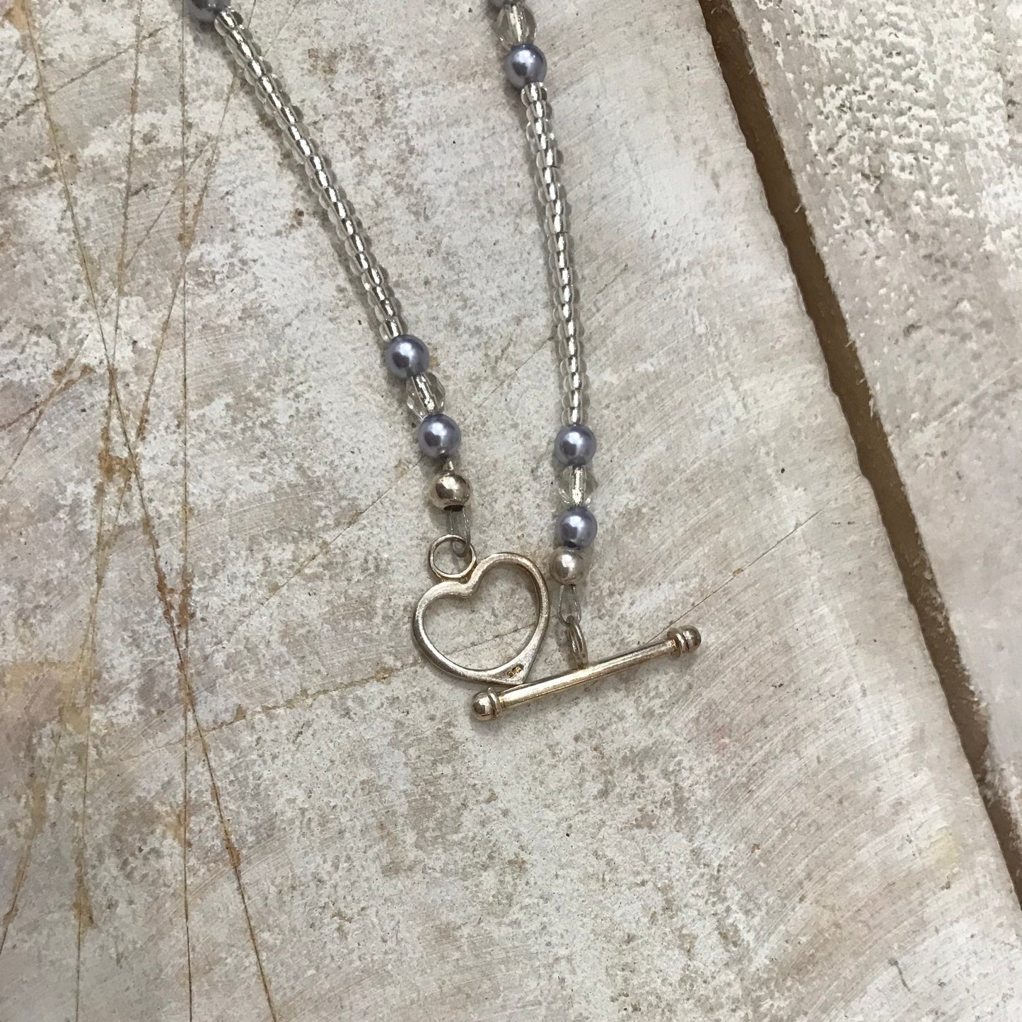 ¨Nerea”  beaded Empress necklace by Stephanie Fraselle - Artisan Jewellery Design