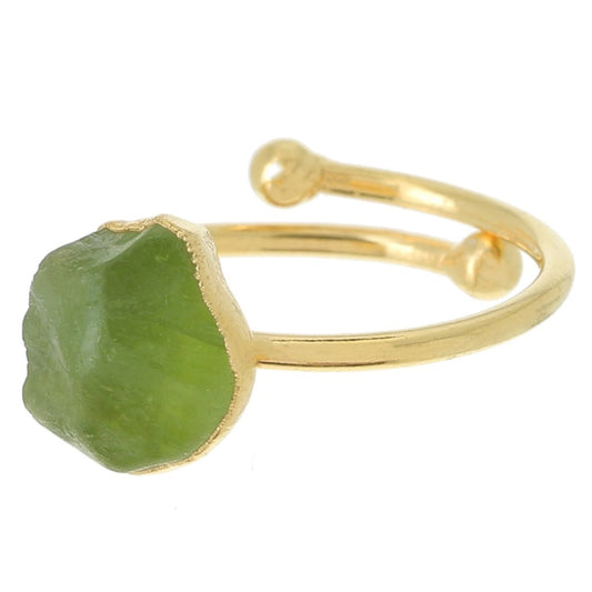 P E R I D O T  gemstone gold  ring.