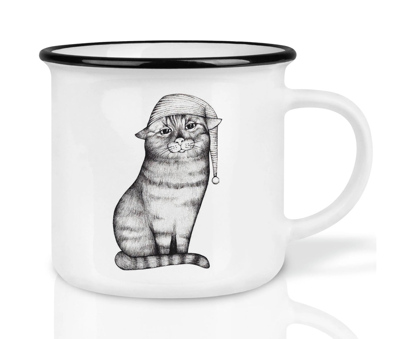 Hochwertige Keramiktasse - Gute Nacht, Katze