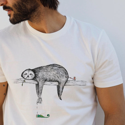 Best Organic Super Soft Cotton unisex T-shirt “Uber chilled Sloth”