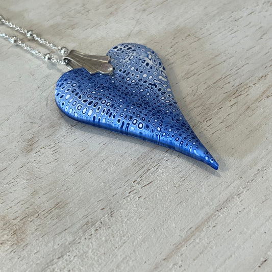 Curved Tapered Heart Pendant – Marégraphie Collection by Stephanie Fraselle