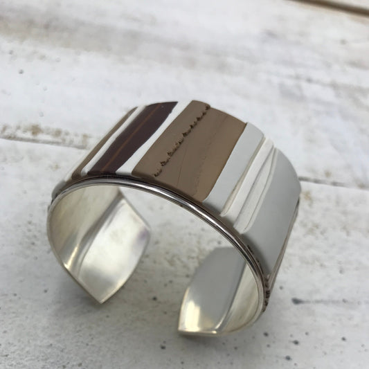 “ Cappucino”  37mm  Bracelet cuff by Stephanie Fraselle - Artisan Jewellery Design
