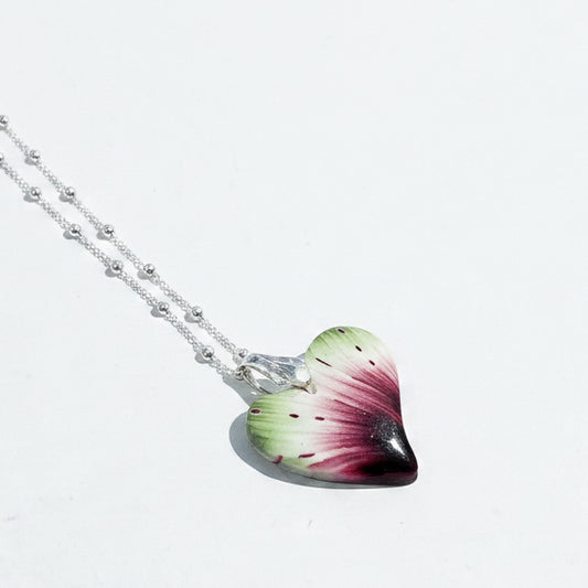 Mini corazón ¨Jardín Encantado¨ - Collar de plata de ley 925 de Stephanie Fraselle - Diseño de joyería artesanal