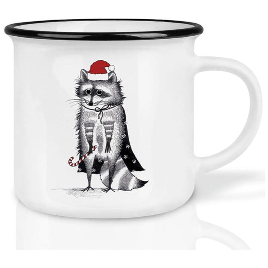 High quality ceramic mug-  Christmas Raccoon Magician