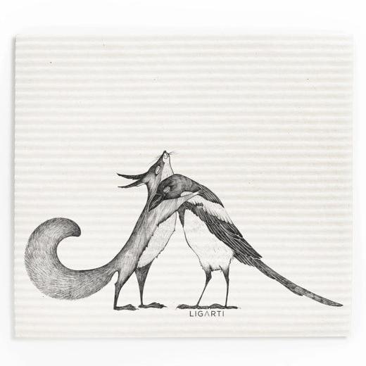 Natural sponge Dish cloth - Fox and the Magpie