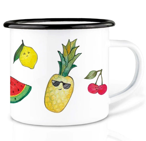Robust and Light Enamel cup - Fruit salad