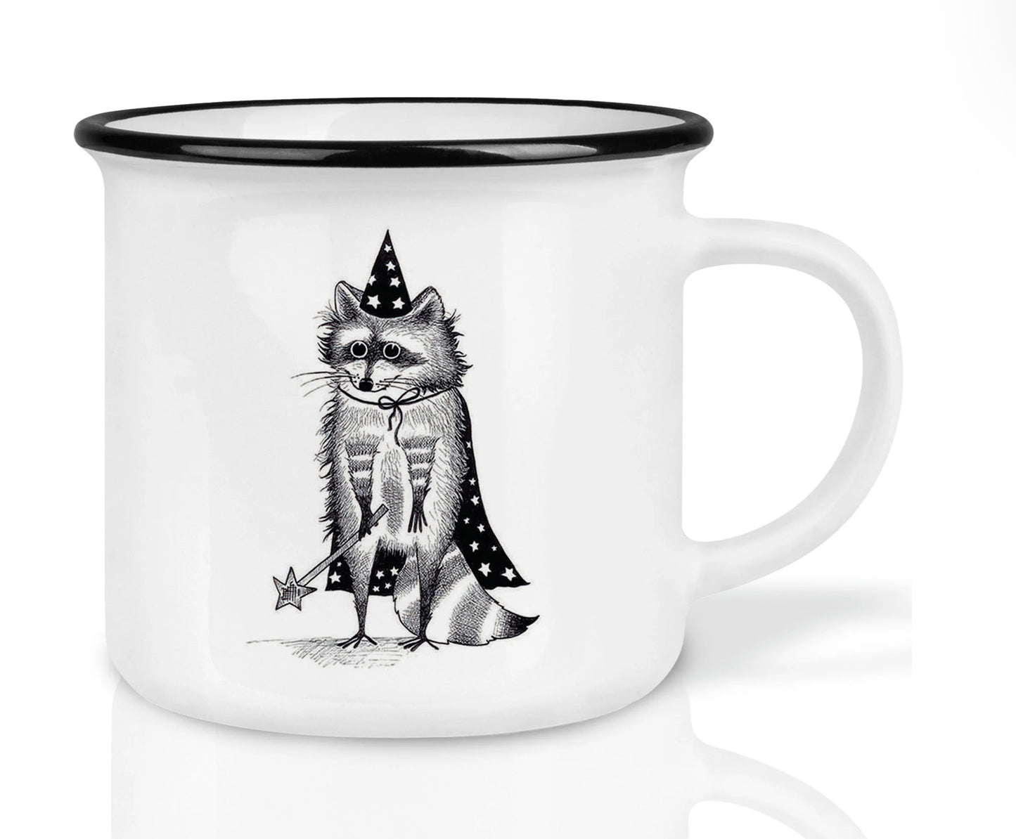 Hochwertige Keramiktasse - Waschbär-Magier