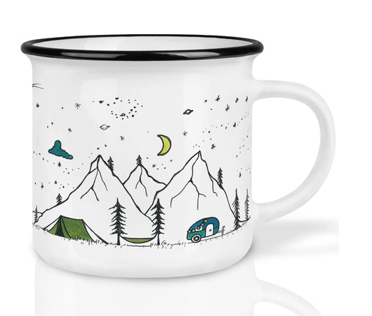 Hochwertige Keramiktasse - Camping Life
