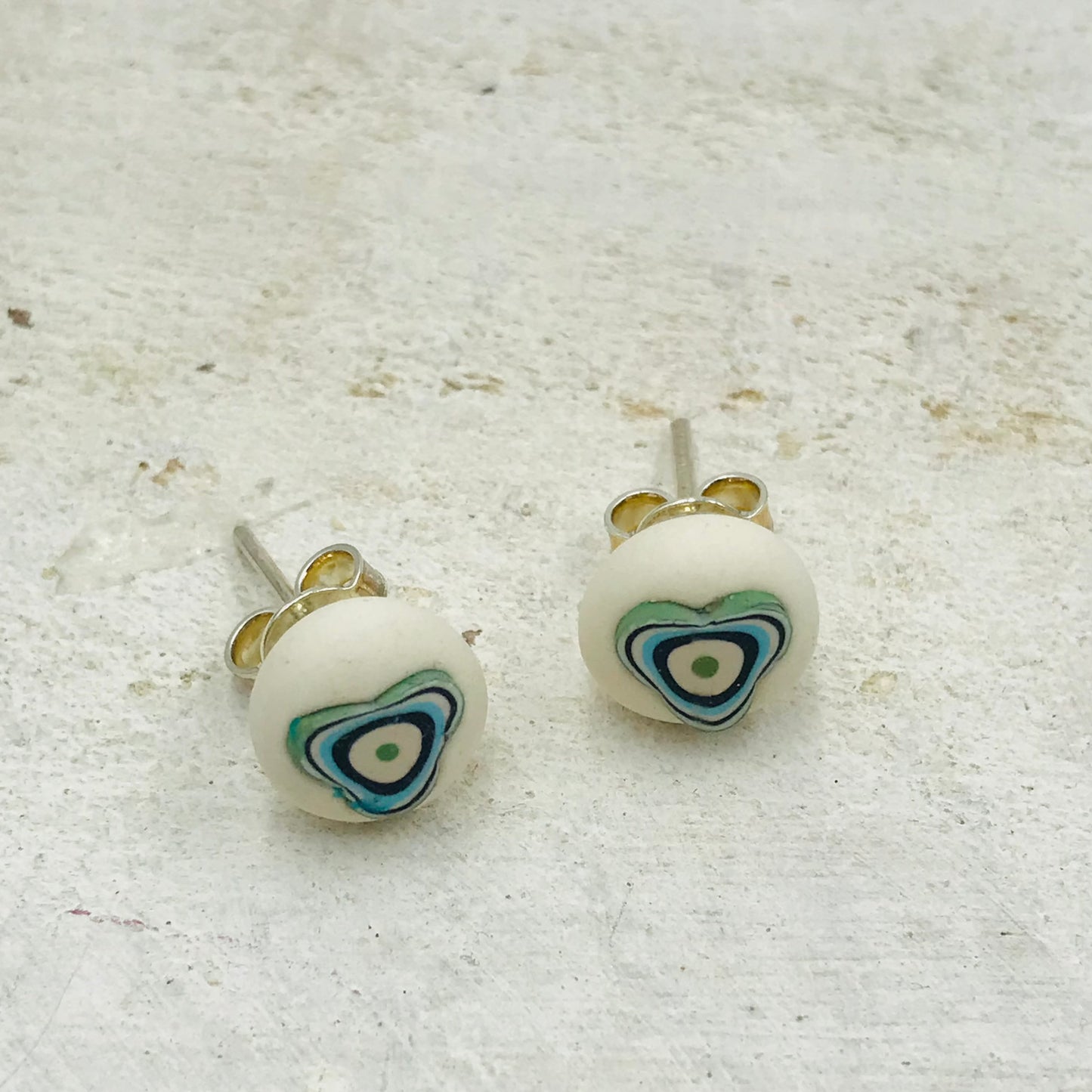 “Carolina”  925 STERLING SILVER  - handmade Earring studs - by Stephanie Fraselle - Artisan Jewellery Design